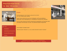 Tablet Screenshot of hautarztpraxis-in-der-droote.com